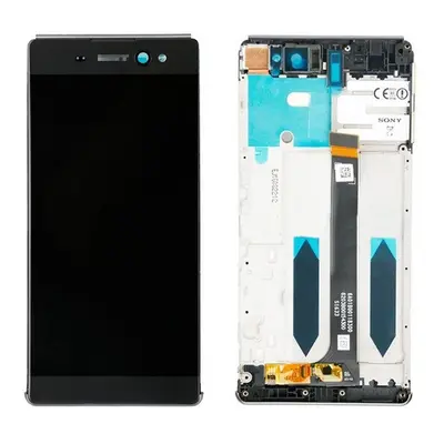 Sony Xperia XA Ultra kompatibilis LCD modul kerettel, OEM jellegű, fekete, Grade S+