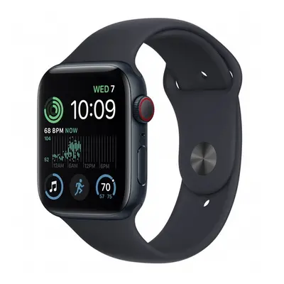 Apple Watch SE (2022) GPS + Cellular 44mm éjfekete alumíniumtok éjfekete sportszíj