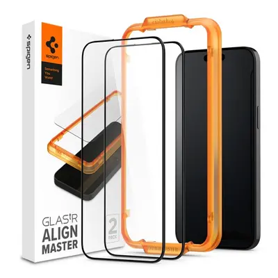 Spigen AlignMaster Glas.tR Apple iPhone 15 Pro, Tempered kijelzővédő fólia (2db)