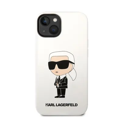 Karl Lagerfeld Liquid Ikonik NFT szilikon hátlap tok Apple iPhone 14, fehér