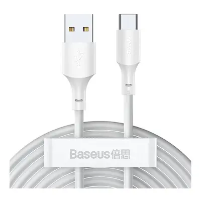 Baseus Simple Wisdom USB / Type-C töltő- és adatkábel, 1,5m, fehér (2db)