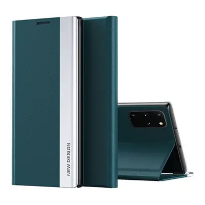 Huawei P Smart (2021), oldalra nyíló tok, sötétzöld