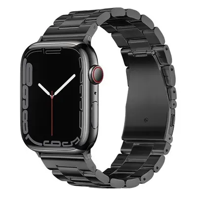 Forcell FA10 Apple Watch 42/44/45/49mm fém szíj, fekete