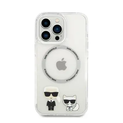 Karl Lagerfeld and Choupette MagSafe hátlap tok Apple iPhone 14 Pro Max, átlátszó