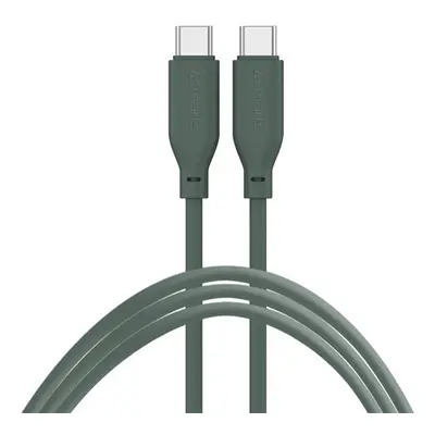 4smartsUSB Type-C / USB Type-C Szilikon töltő- és adatkábel, 60W 1.5m, sötétzöld