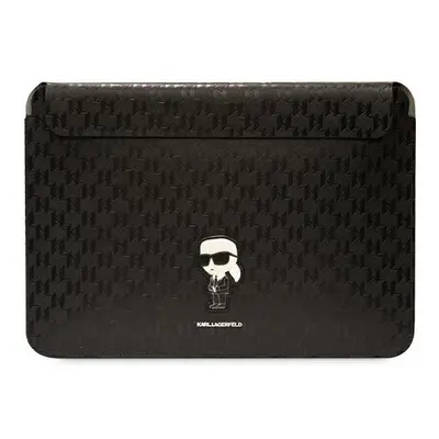 Karl Lagerfeld Sleeve Saffiano Monogram Ikonik KLCS16SAKHPKK 16" laptop tok, fekete