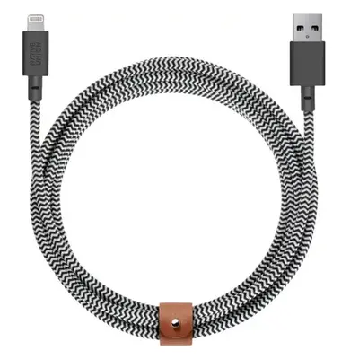 Native Union Belt XL USB / Lightning töltő- és adatkábel, 3m, zebra