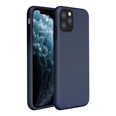 Apple iPhone 15 Plus, szilikon tok, sötétkék