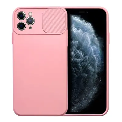 Slide Apple iPhone 11 Pro Max, kameravédős szilikon tok, rózsaszín