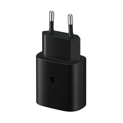 Samsung EP-TA800EBE kompatibilis hálózati töltő adapter Type-C, 25W, fekete, (No logo)