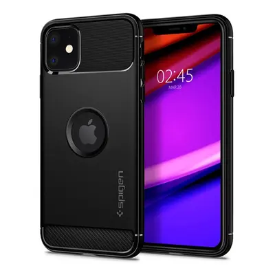 Spigen Rugged Armor Apple iPhone 11 tok, Matte Black, fekete