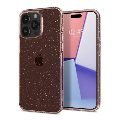 Spigen Liquid Crystal Glitter Apple iPhone 15 Pro Max tok, csillámos, rózsaszín, átlátszó