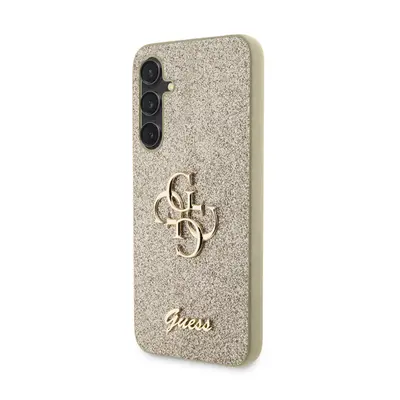 Guess PU Fixed Glitter 4G Metal Logo Samsung Galaxy S23 FE hátlap tok, arany