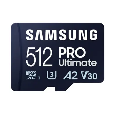 SAMSUNG Memóriakártya, PRO Ultimate with Reader 512GB, Class 10, V30, A2, Grade 3 (U3), R200/W13