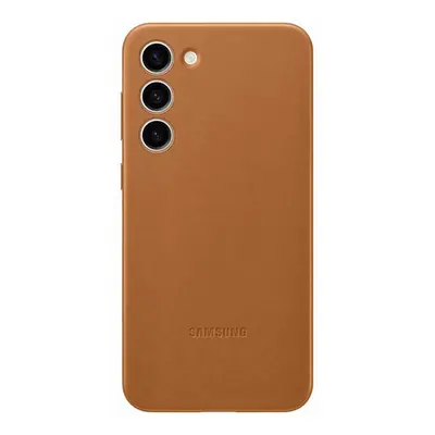 Samsung Galaxy S23+ Leather Cover, gyári bőr tok, barna, EF-VS916LA