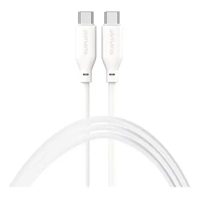 4smarts High FlexUSB Type-C / USB Type-C Szilikon töltő- és adatkábel, 60W 1.5m fehér