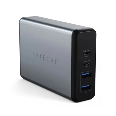 Satechi Travel adapter gyorstöltő 2xUSB 3.0, 1xType-C PD, 1xType-C QC, szürke