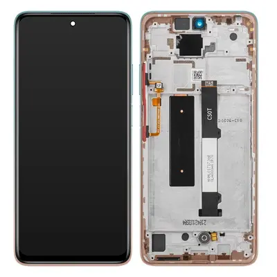 Xiaomi Mi 10T Lite 5G kompatibilis LCD modul kerettel, OEM jellegű, rozéarany