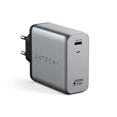 Satechi GaN PD hálózati gyorstöltő Type-C, 100W, asztroszürke