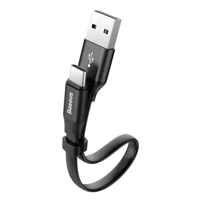 Baseus Nimble USB / Type-C lapos töltő- és adatkábel, 23cm, fekete