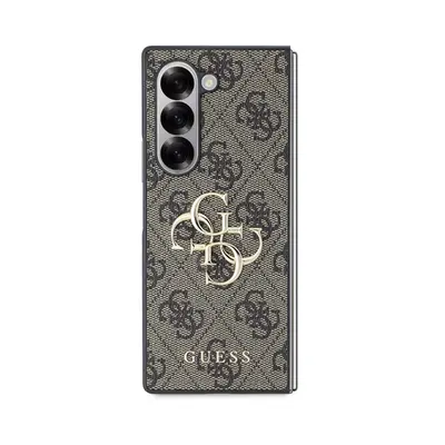 Guess 4G Metal Logo PU Samsung Galaxy Z Fold6 hátlap tok, barna