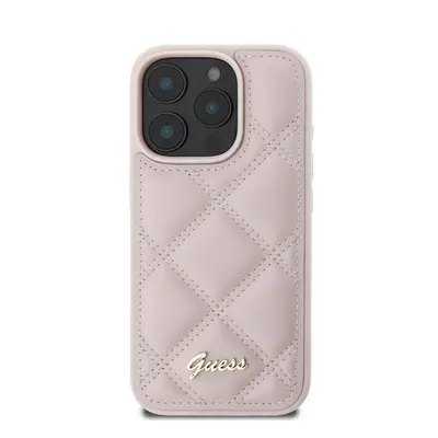 Guess PU Leather Quilted Apple iPhone 16 Pro Max hátlap tok, rózsaszín