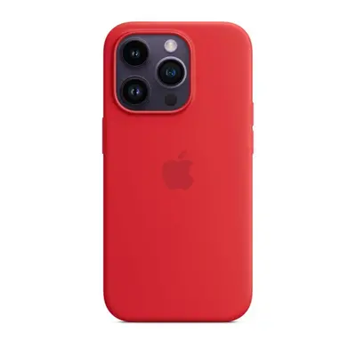 Apple iPhone 14 Pro MagSafe-rögzítésű szilikon tok, (PRODUCT)RED