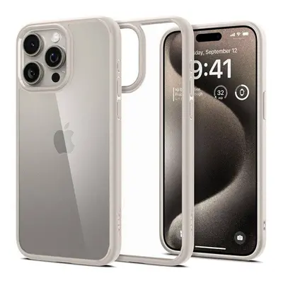 Spigen Liquid Air iPhone 16 Pro tok, Natural Titanium, átlátszó-bézs, bézs ACS08120