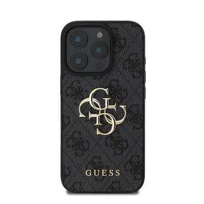 Guess PU 4G Metal Logo Apple iPhone 16 Pro Max hátlap tok, szürke