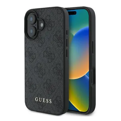 Guess 4G Classic Apple iPhone 16 Plus hátlap tok, fekete/barna GUHCP16MG4GFGR