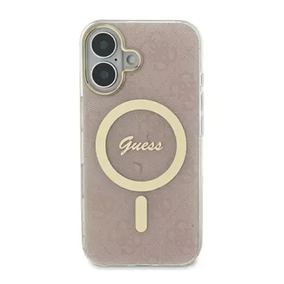 Guess IML 4G MagSafe iPhone 16 Pro MagSafe kemény hátlap tok, rózsaszín GUHMP16LH4STP