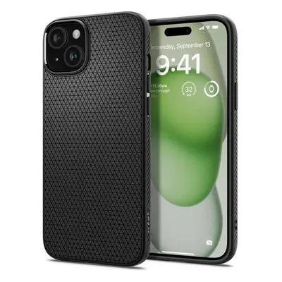 Spigen Liquid Air iPhone 16 Plus tok, Matte Black, fekete ACS08066