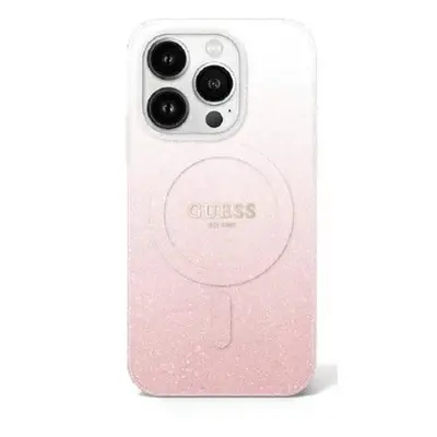 Guess IML Glitter Gradient iPhone 16 Pro MagSafe kemény hátlap tok, rózsaszín GUHMP16LHGRCELP