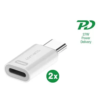 4smarts Lightning - USB Type-C PD adapter szett, 27W, 2 db