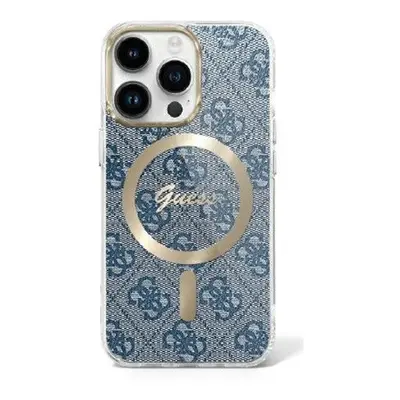 Guess IML 4G MagSafe iPhone 16 Pro MagSafe kemény hátlap tok, kék GUHMP16LH4STB