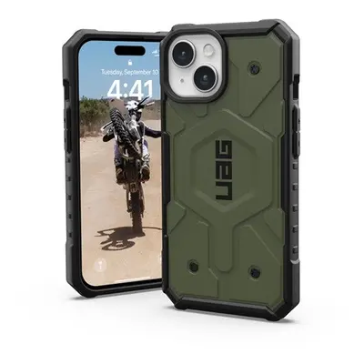 UAG Pathfinder MagSafe Apple iPhone 15 hátlap tok, olive drab