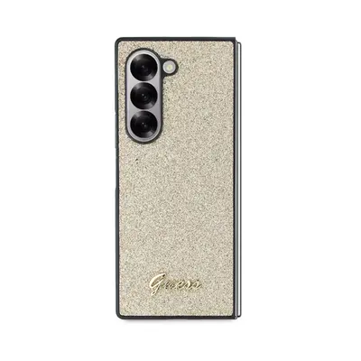 Guess PC/TPU Glitter Flakes Metal Logo Samsung Galaxy Z Fold6 hátlap tok, arany