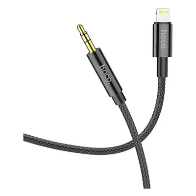 Hoco UPA19 Audio Jack 3,5mm / Lightning ( 8-pin ) kábel, 1m, fekete