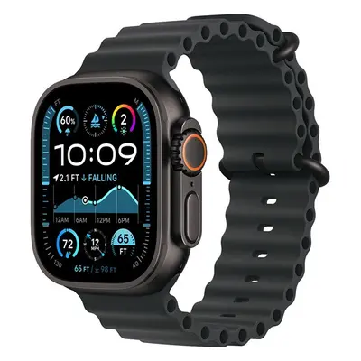 Apple Watch Ultra 2 GPS + Cellular, 49mm, fekete titántok, fekete Óceán szíj