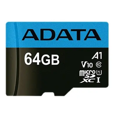 ADATA Memóriakártya MicroSDXC 64GB + Adapter UHS-I CL10 (100/25)