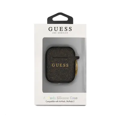 Guess Silicone Apple AirPods 1/2 tok, fekete