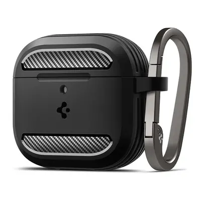 Spigen Rugged Armor AirPods 4 tok, Matte Black, fekete ACS08642