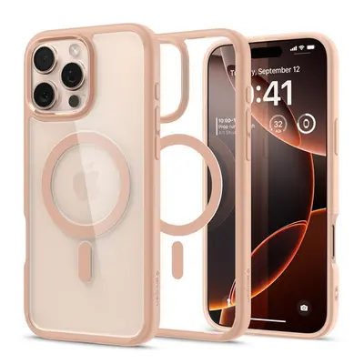 Spigen Ultra Hybrid MagFit Apple iPhone 16 Pro Max tok, Rose Titanium MagSafe, átlátszó