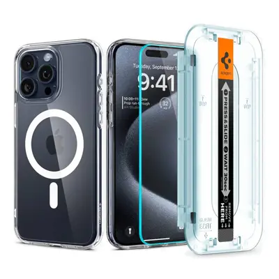 Spigen Ultra Hybrid MagFit Apple iPhone 16 Pro Max tok, + EZ FIT kijelzővédő fólia csomag, fehér