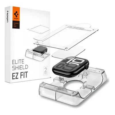 Spigen EliteShield EZ Fit Apple Watch 10 (46mm) kijelzővédő fólia felhelyező kerettel (2db)