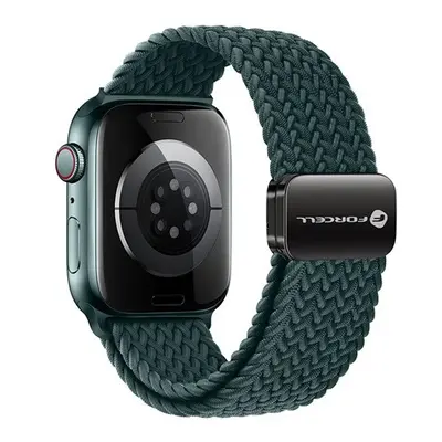 Forcell F-Design FA02 Apple Watch 38/40/41mm nylon mágneses szíj, sötétzöld