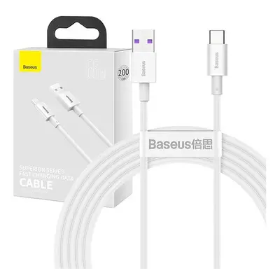 Baseus Superior USB-USB-C kábel, 66W, 2 m, fehér