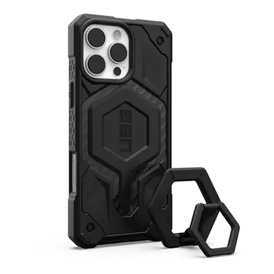 UAG Monarch Pro iPhone 16 Pro Max MagSafe tok kitámasztóval, Carbon Fiber/Black