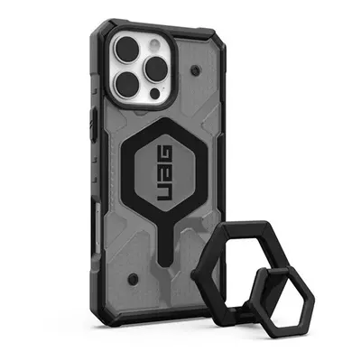 UAG Pathfinder iPhone 16 Pro Max MagSafe Clear tok kitámasztóval, Ash/Black