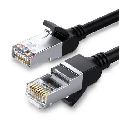 Ugreen Ethernet RJ45 hálózati kábel, fém csatlakozókkal, Cat.6, UTP, 0.5m, fekete